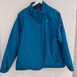 Women's Teal Ski Jacket with Hood